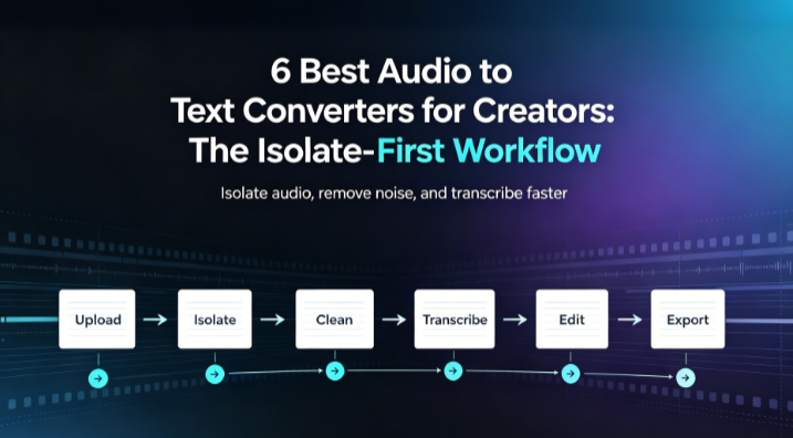 6 Best Audio to Text Converters for Creators: The Isolate-First Workflow
